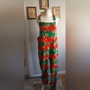 🎄Unisex L Gingerbread Person Overalls🎄